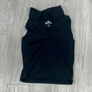 Hollister collared black tank top